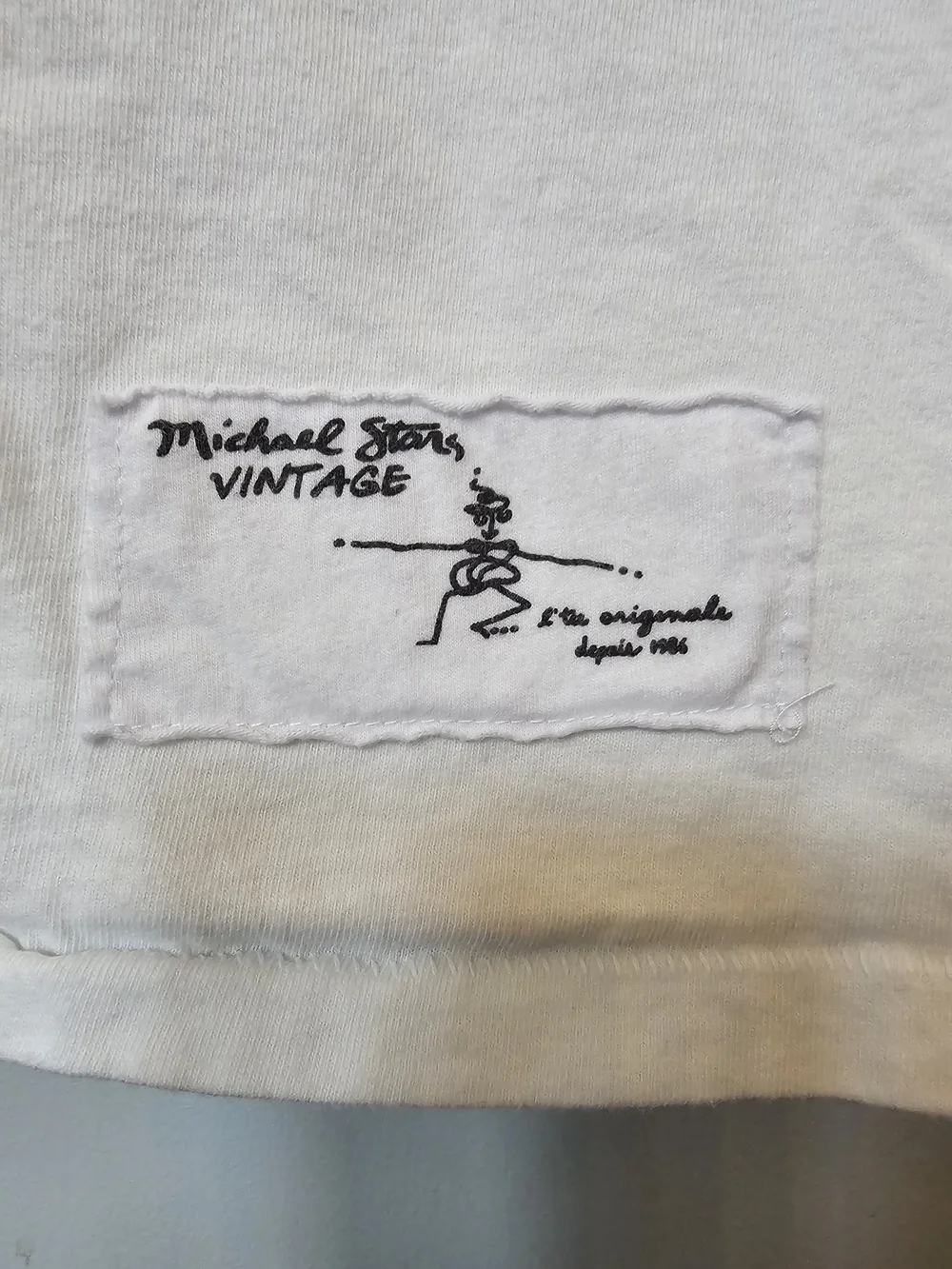 Michael Stars Vintage Women's White Graphic Tank Top Rainbow L'amour One Size - Picture 5 of 7